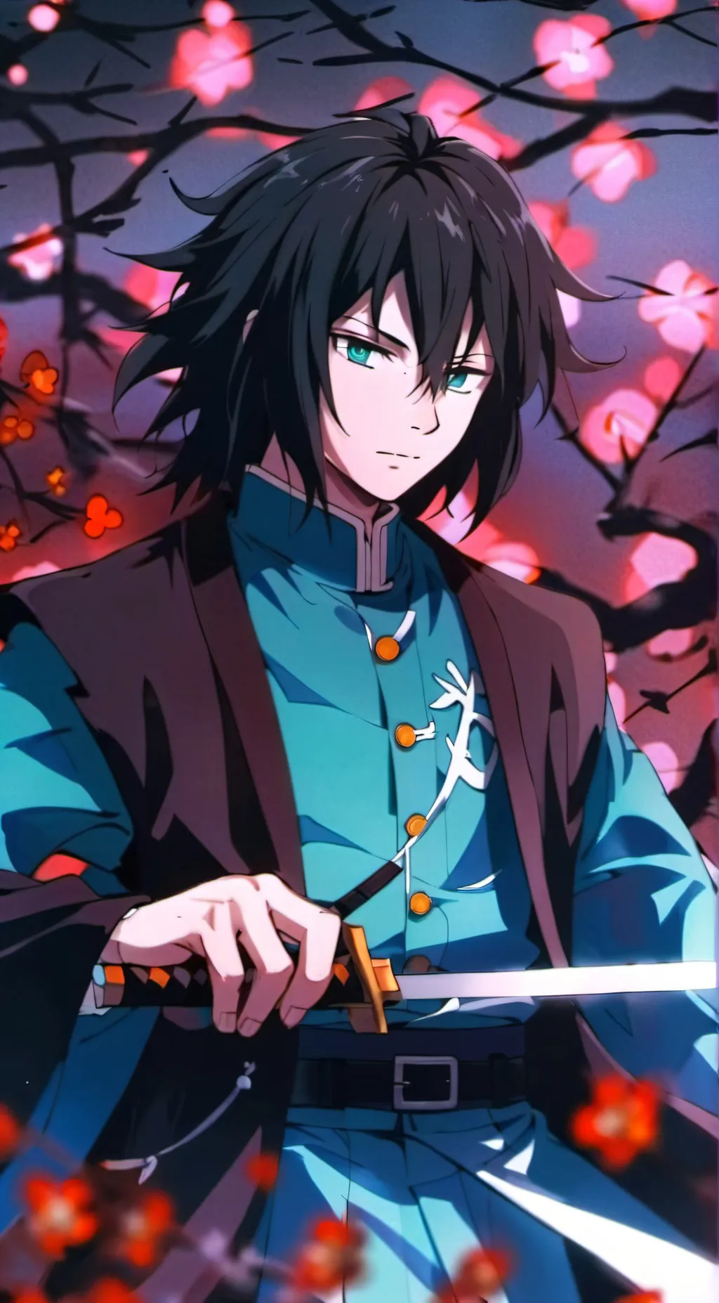 ai character: Giyu tomioka background