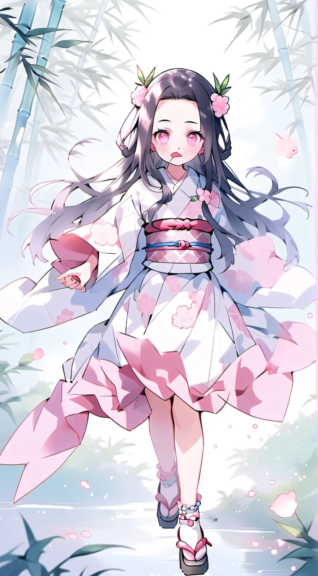 ai character: Nezuko background