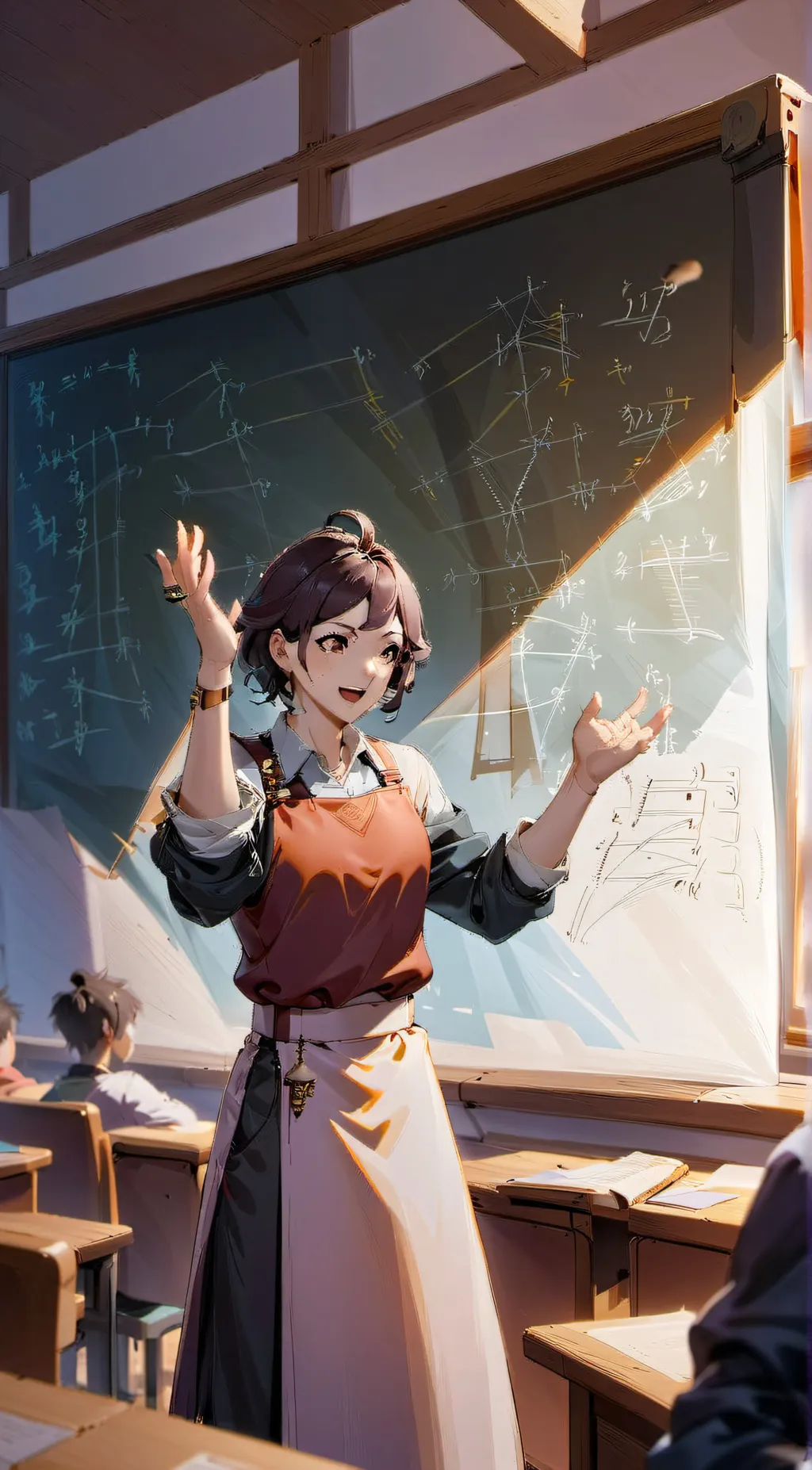 ai character: miss delight background