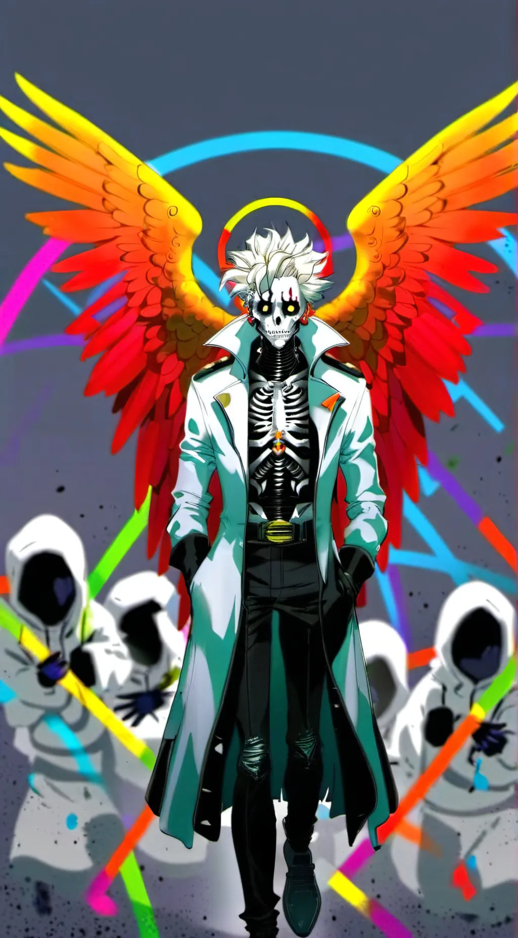 ai character: Seraphim!Sans background