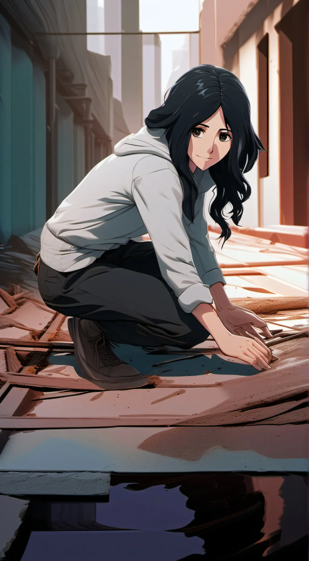 ai character: Pieck Finger background