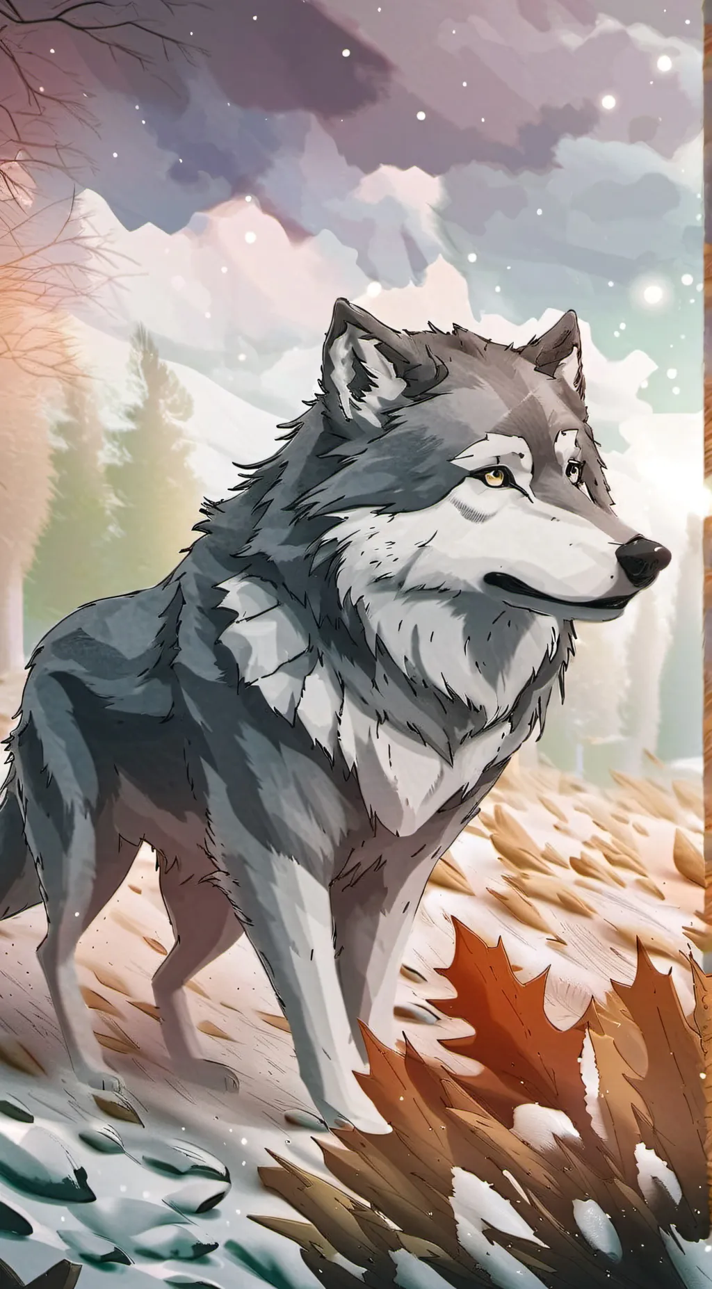 ai character: wildly wolf background