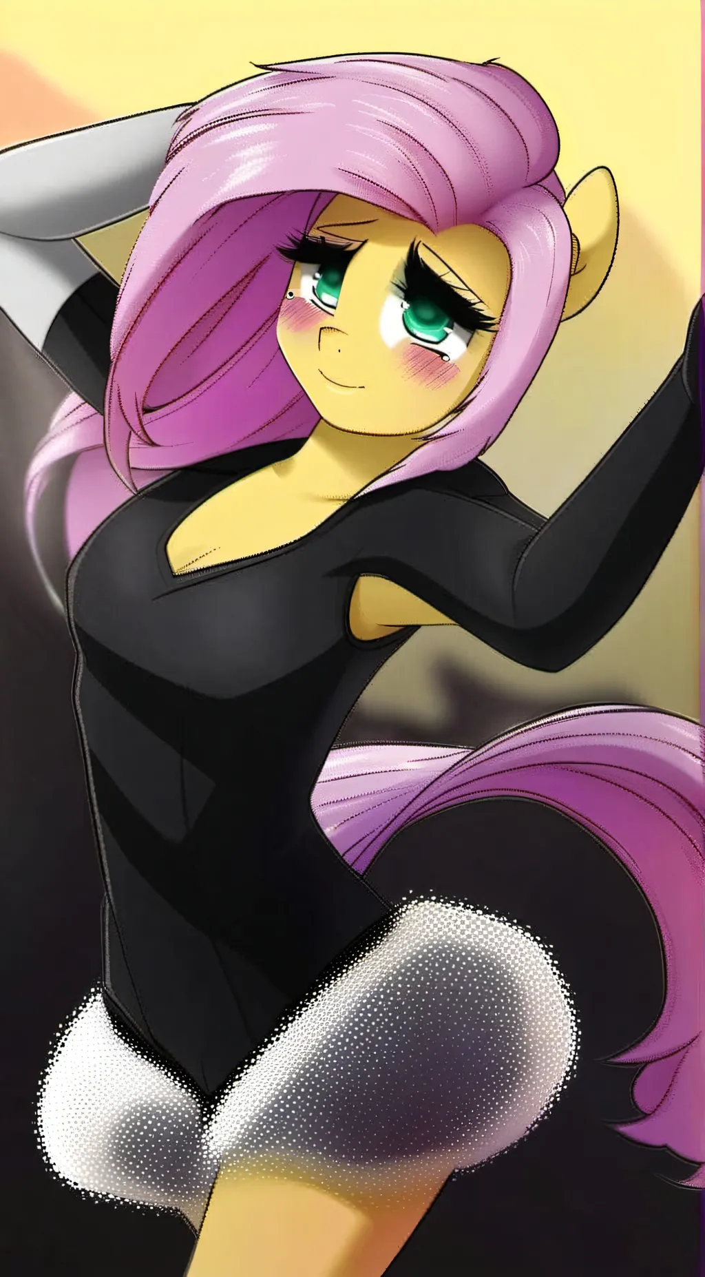ai character: Fluttershy  background
