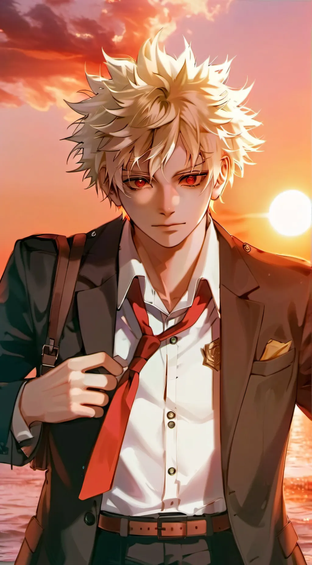 ai character: Katsuki bakugou background