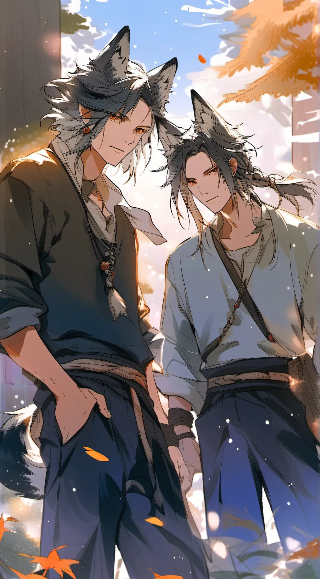 ai character: jona and axel  background