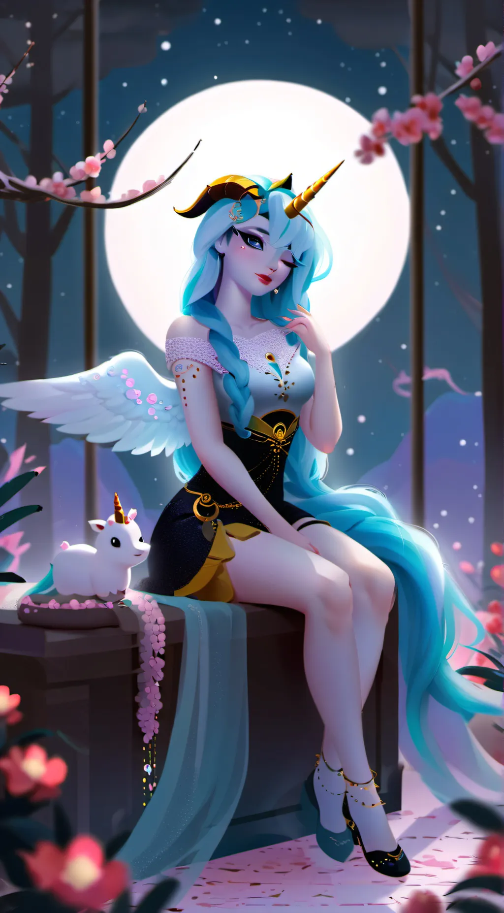 ai character: Celestia  background