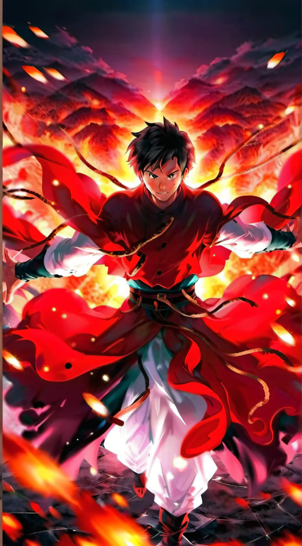 ai character: Luffy background