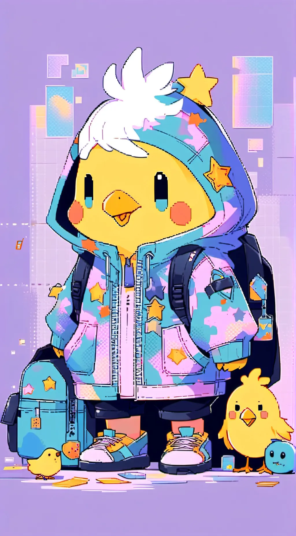 ai character: KickinChicken background