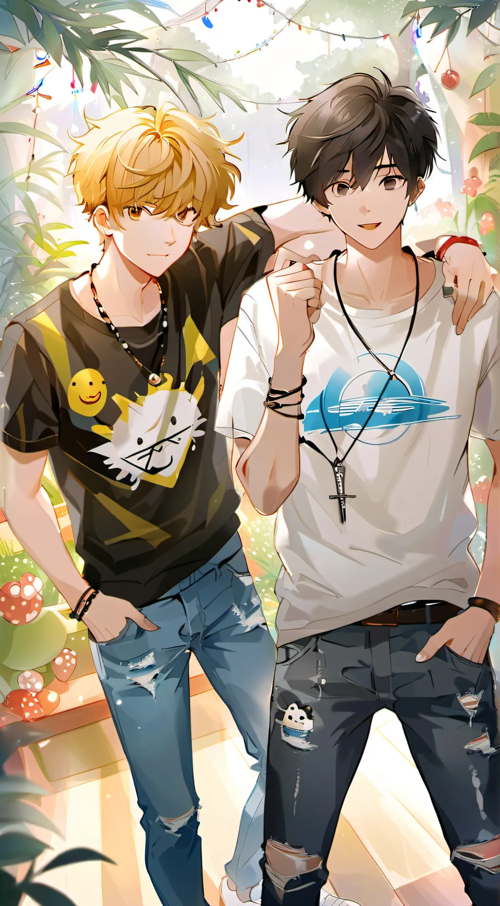 ai character: DAM AND COLBY  background