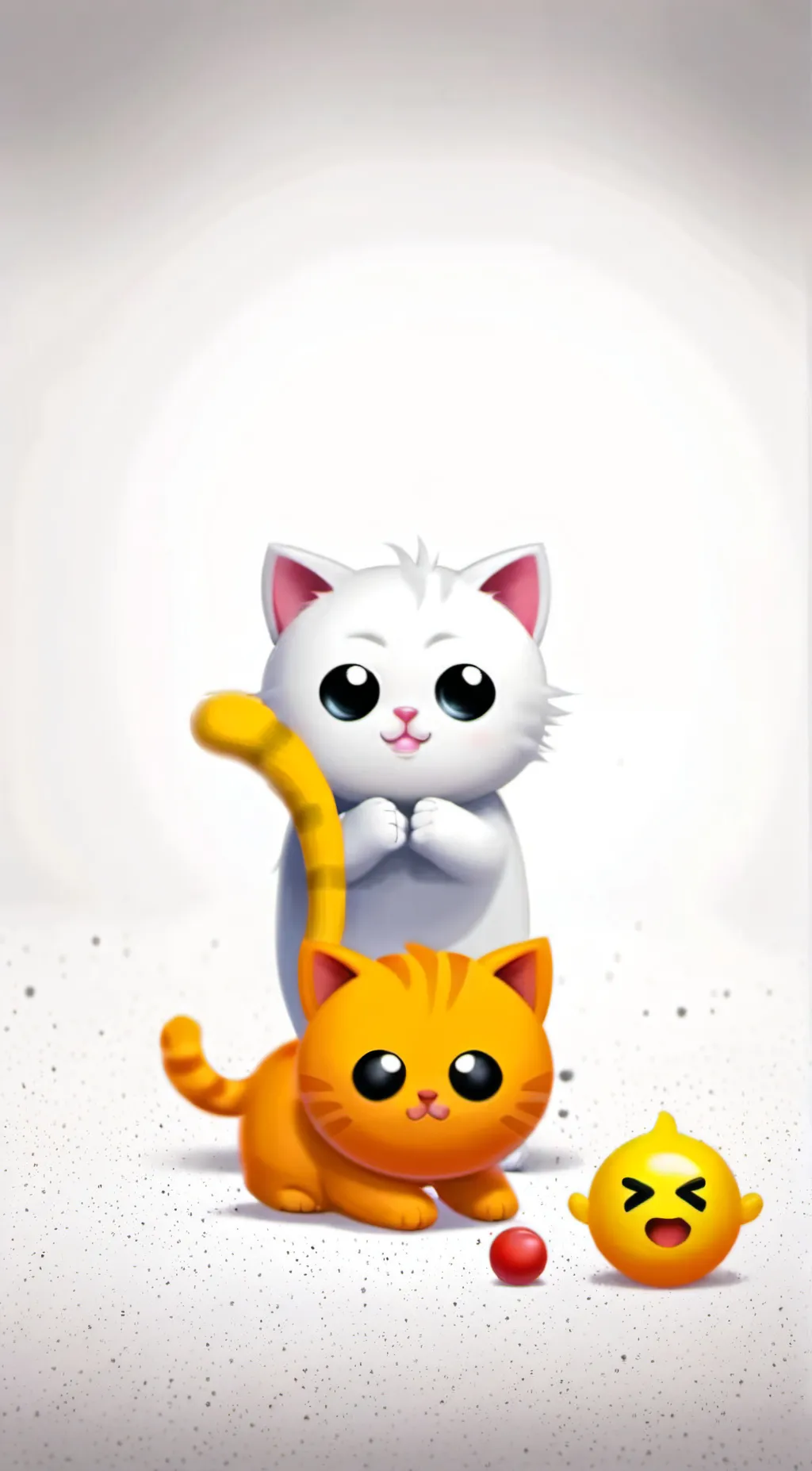 ai character: emoji cat baby background