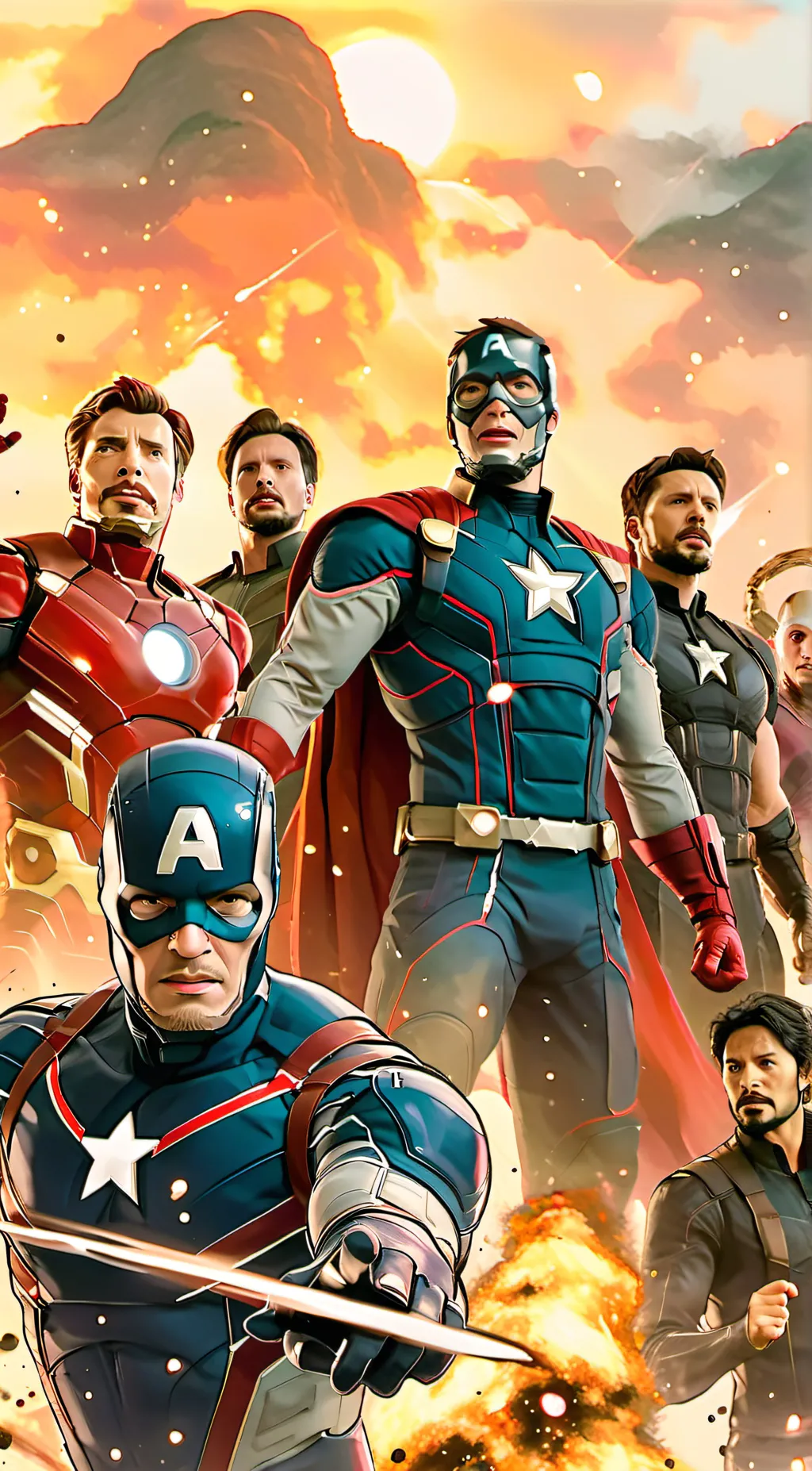 ai character: Avengers Mission background