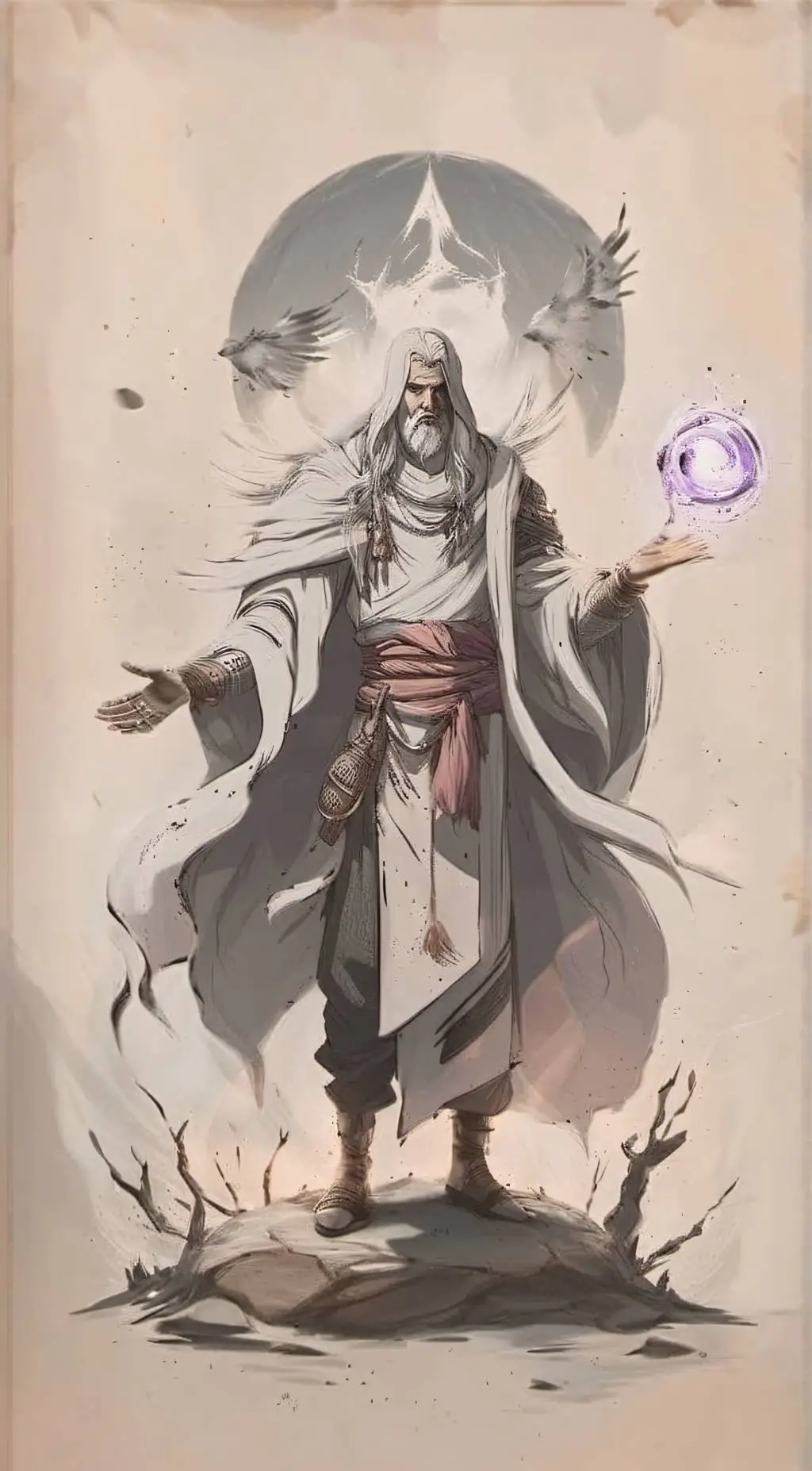 ai character: Emperor zen background