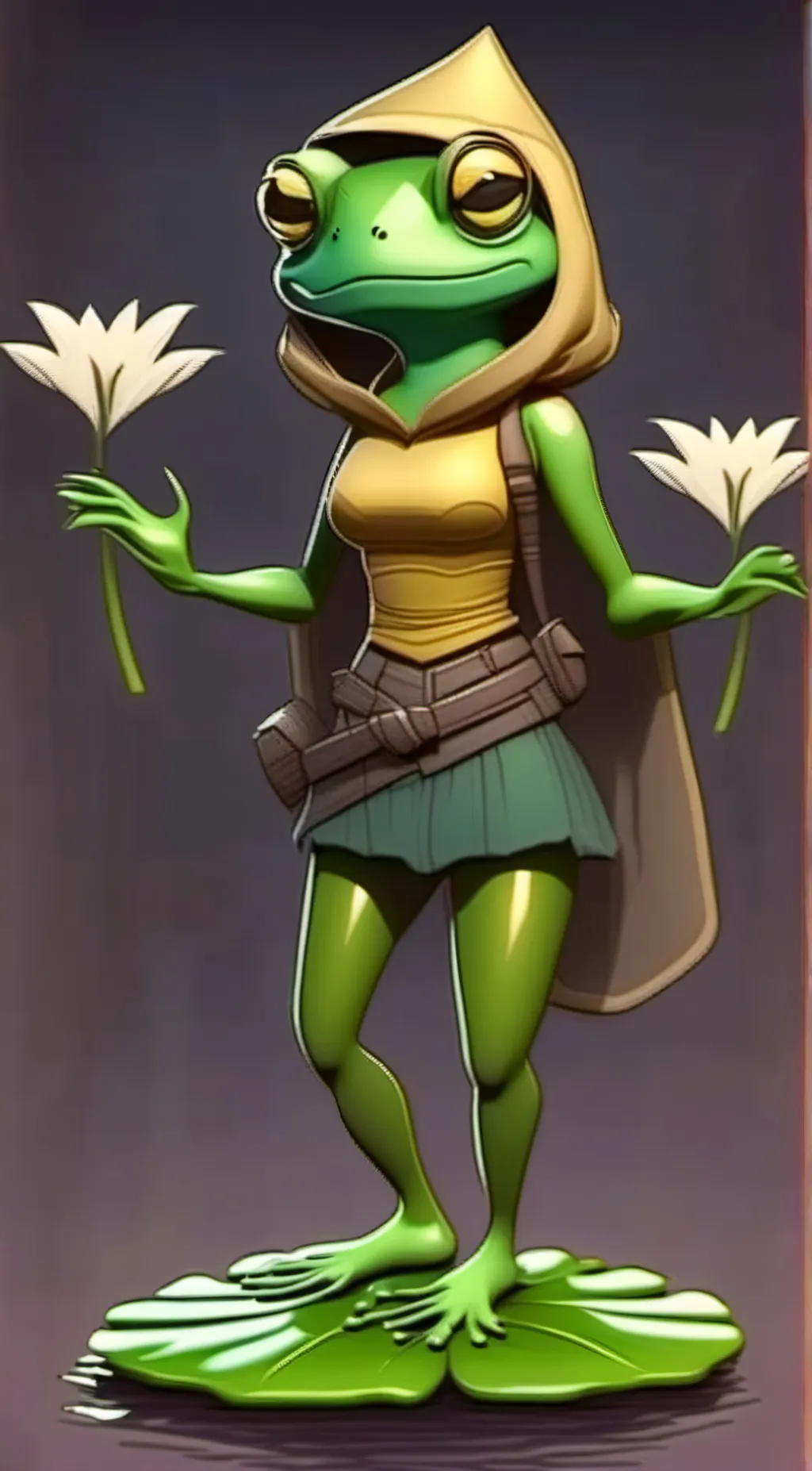 ai character: amyz froggzizy background