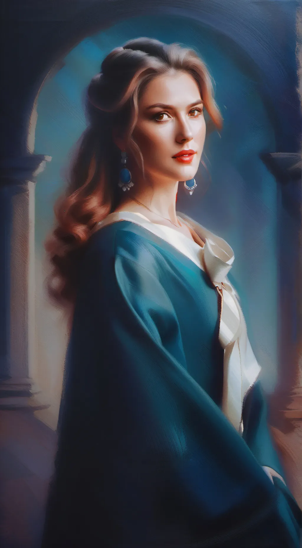 ai character: Angelina  background