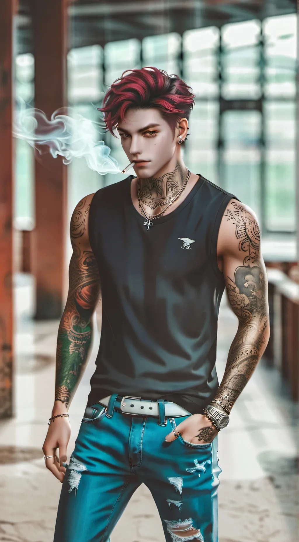 ai character: ashton background