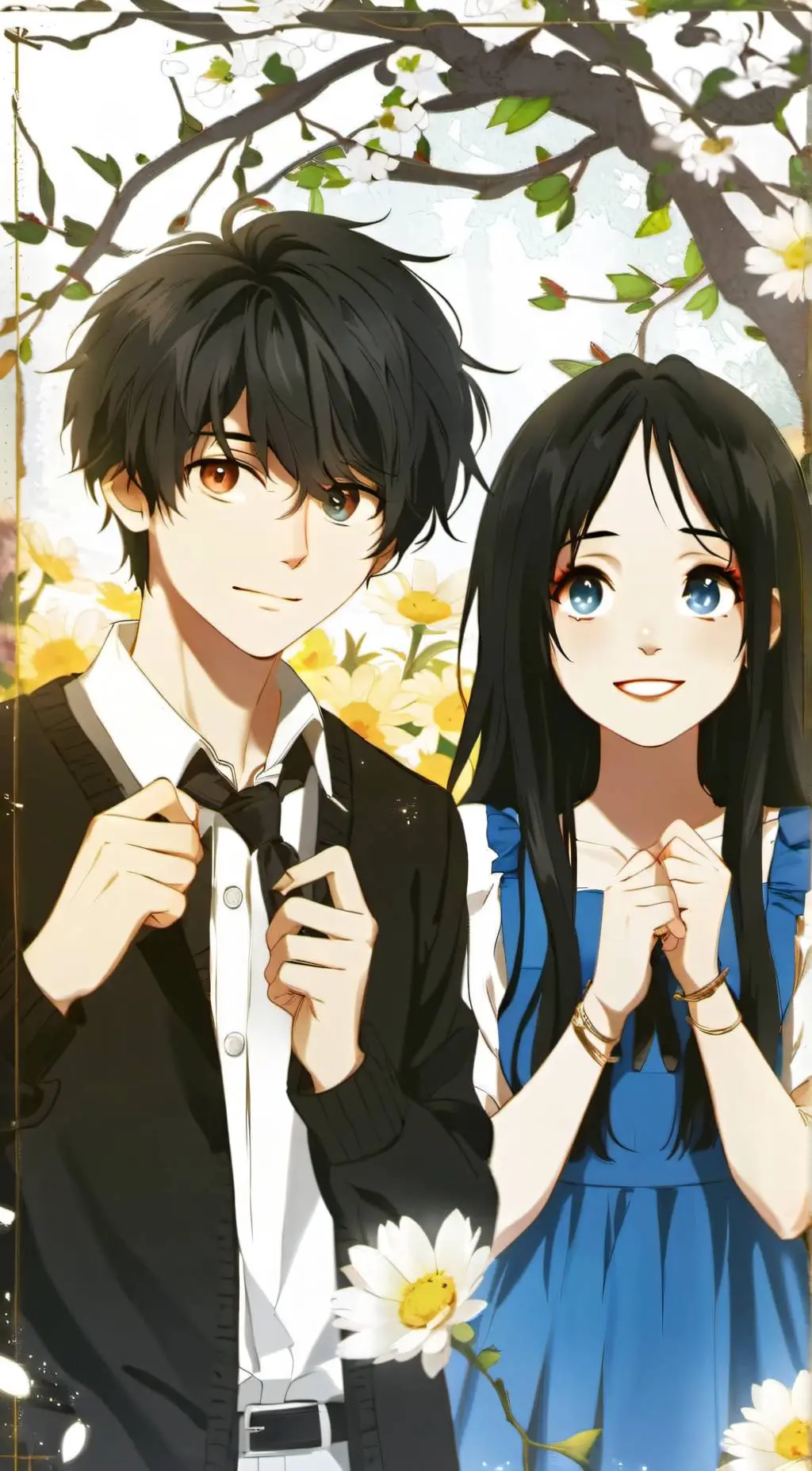 ai character: Nico and will kids background