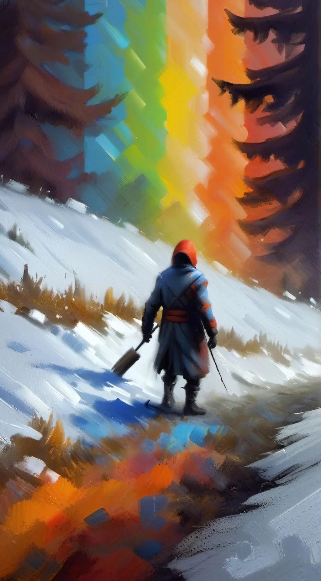 ai character: Rainbow freinds background