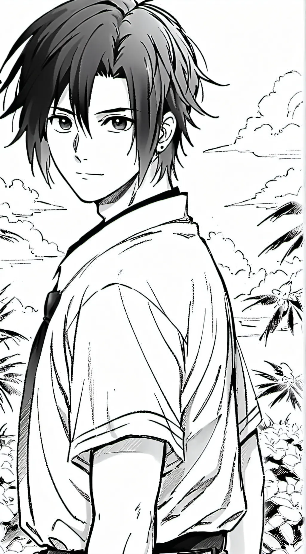 ai character: Sasuke  background