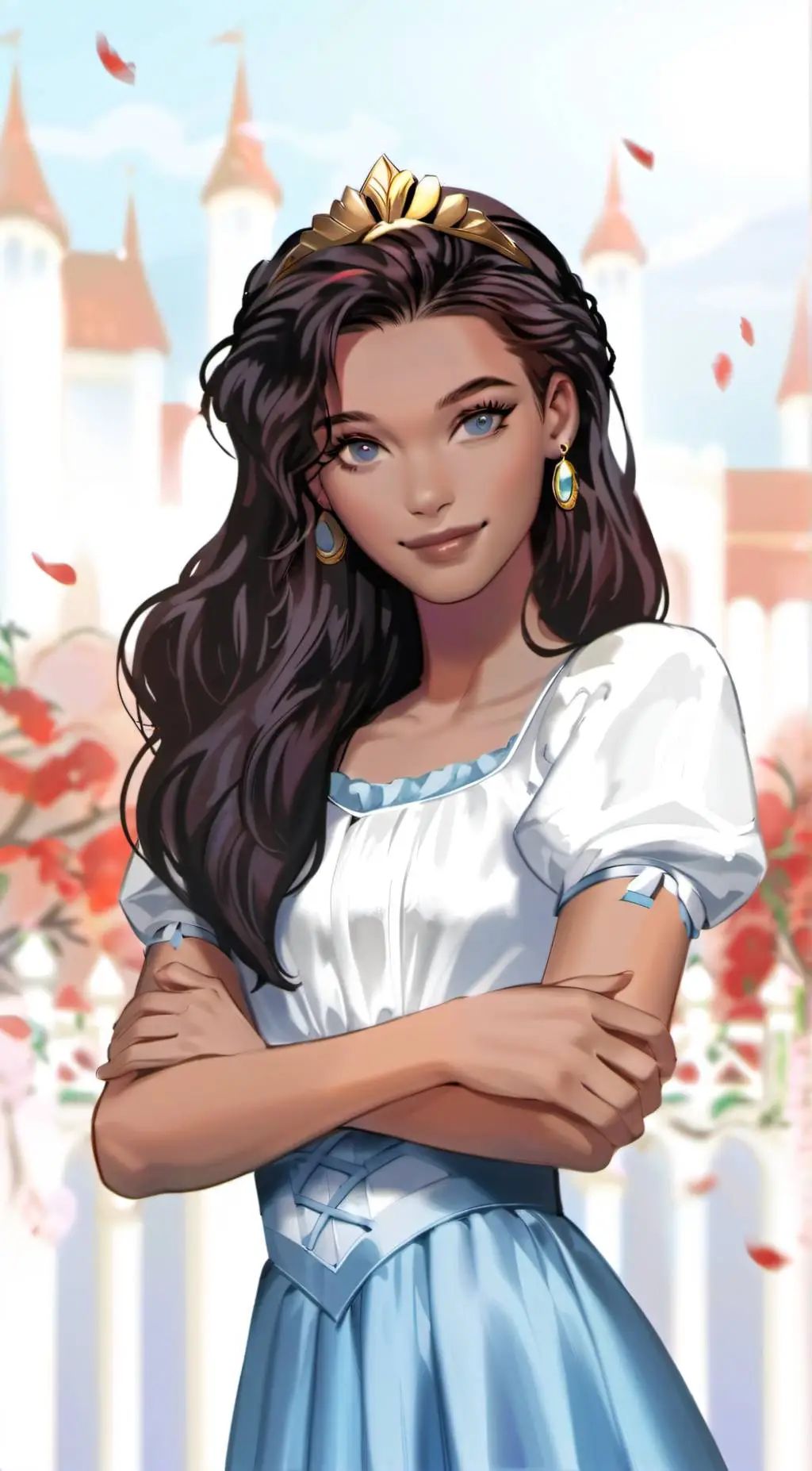ai character: Anastasia  knight  background