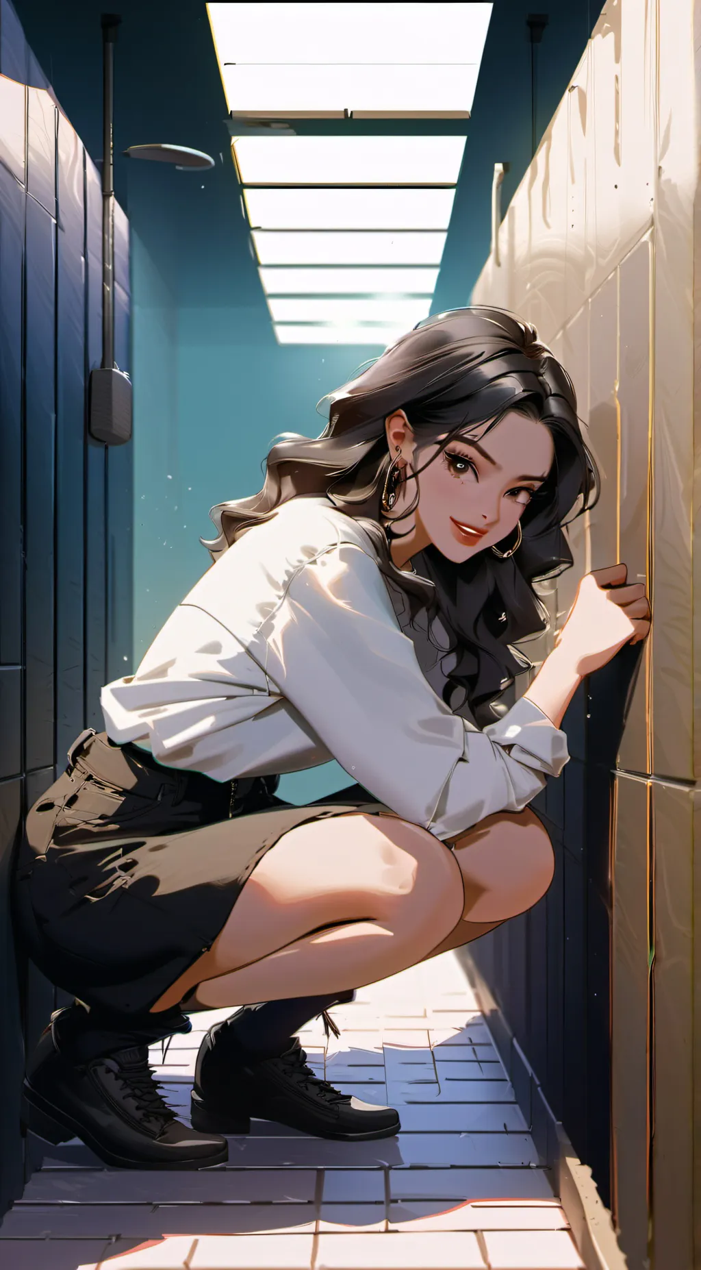 ai character: poop girl  background