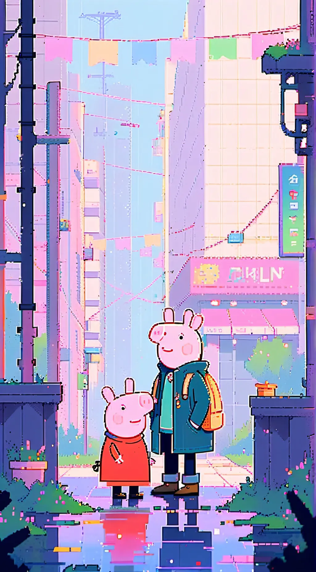 ai character: Pippa pig background
