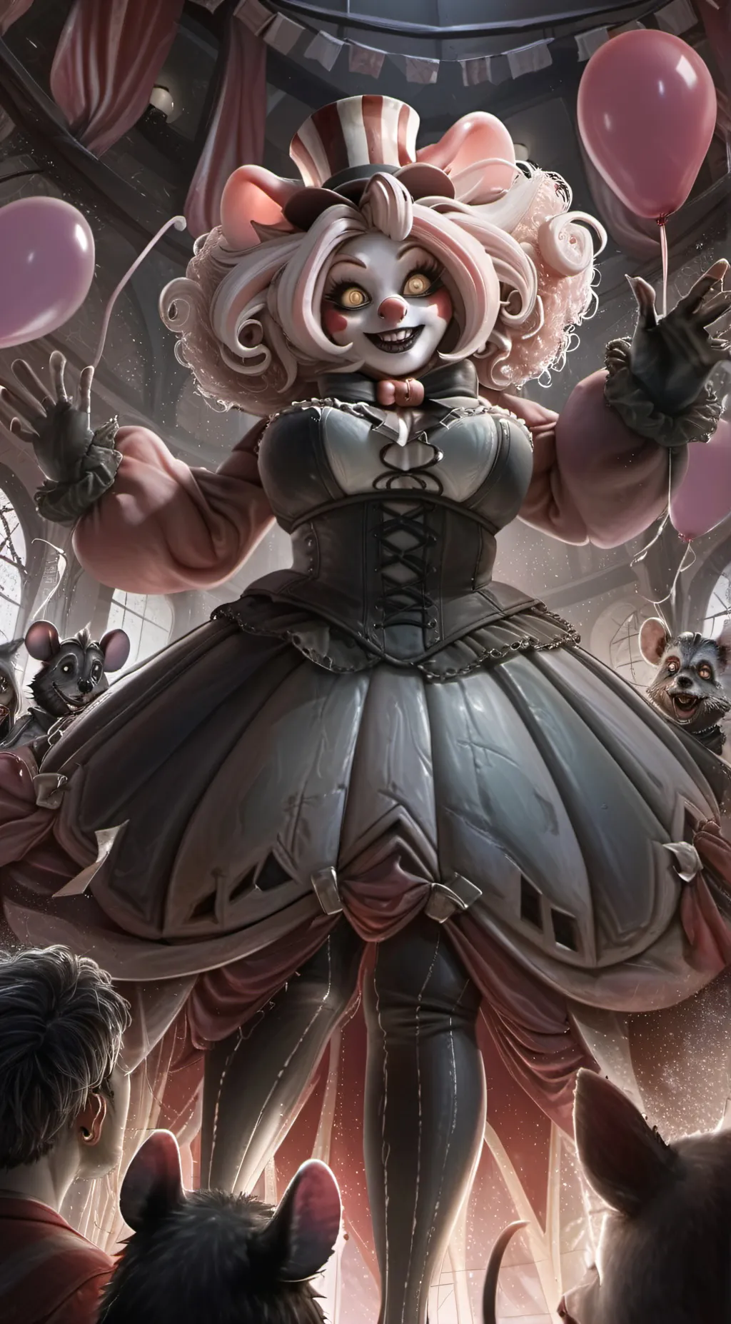 ai character: Confetti the Clown background