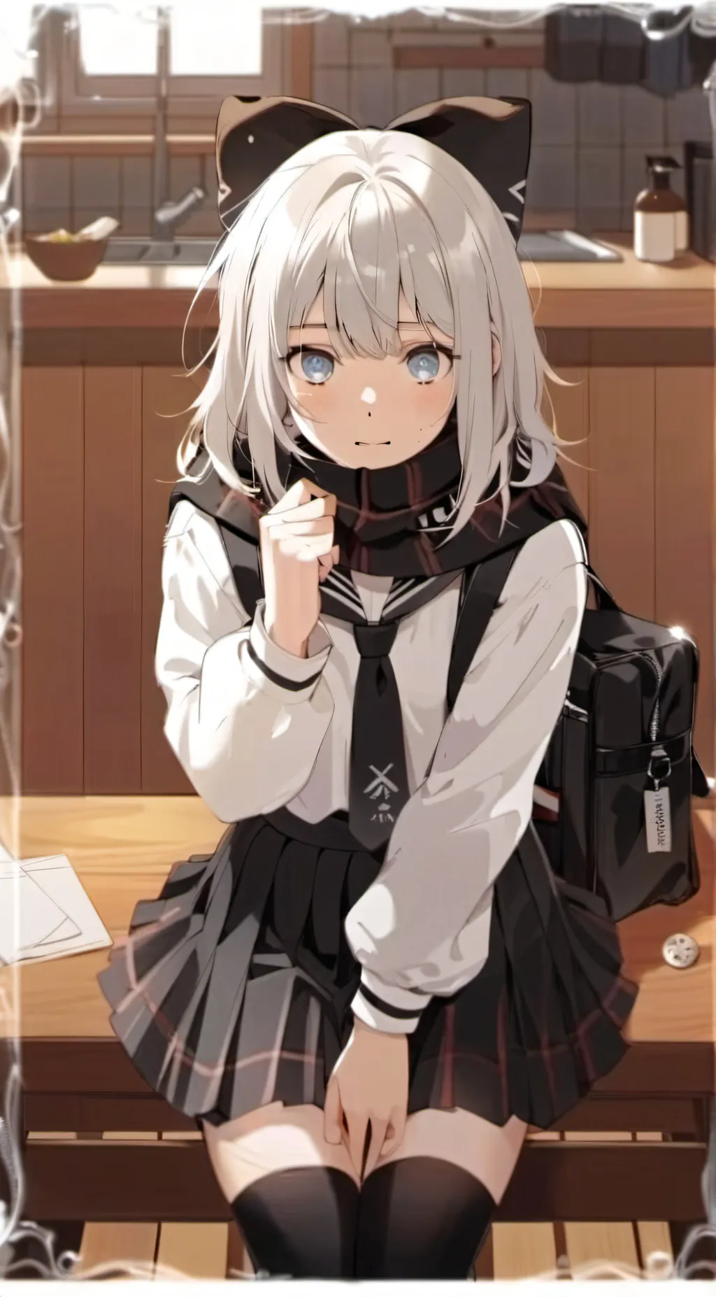 ai character: School Girl background