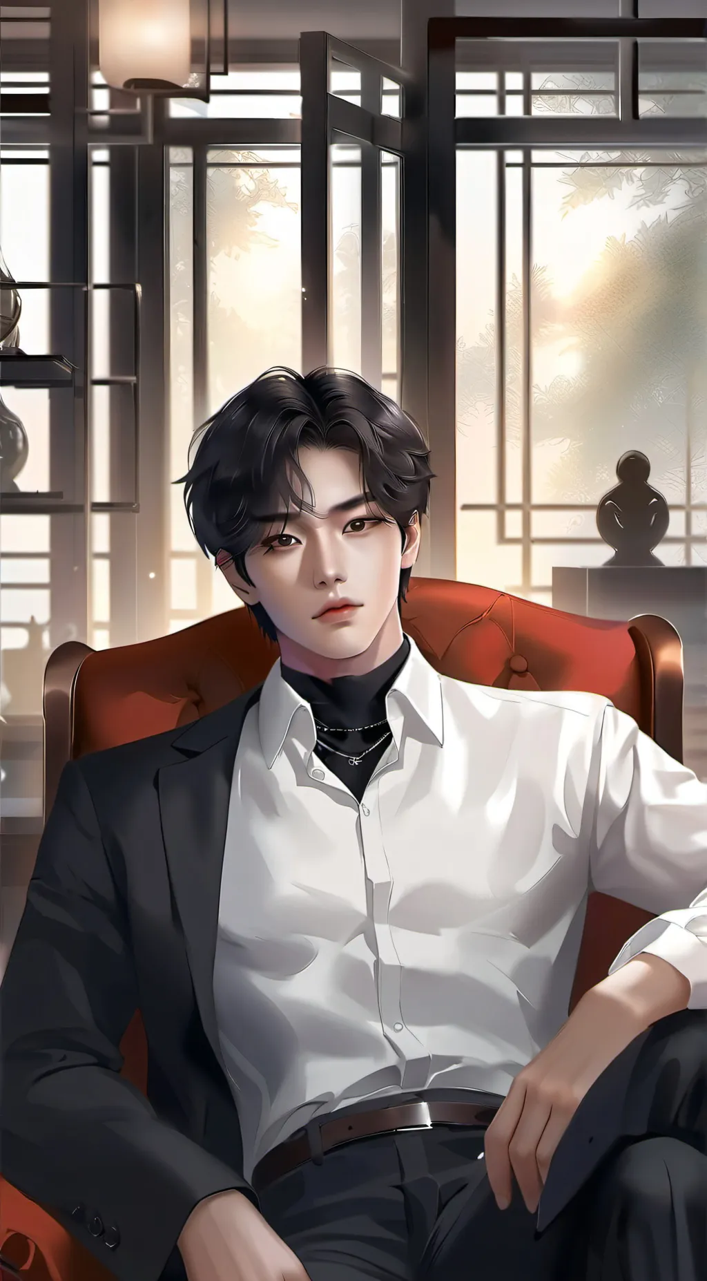 ai character: Kim teahyung  background