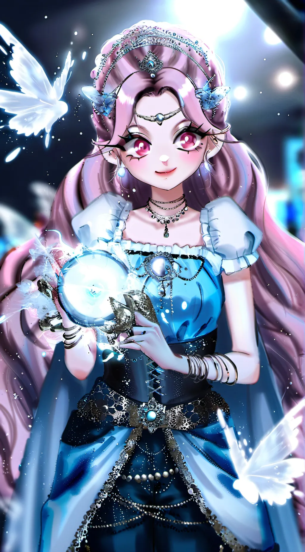 ai character: Aqua background