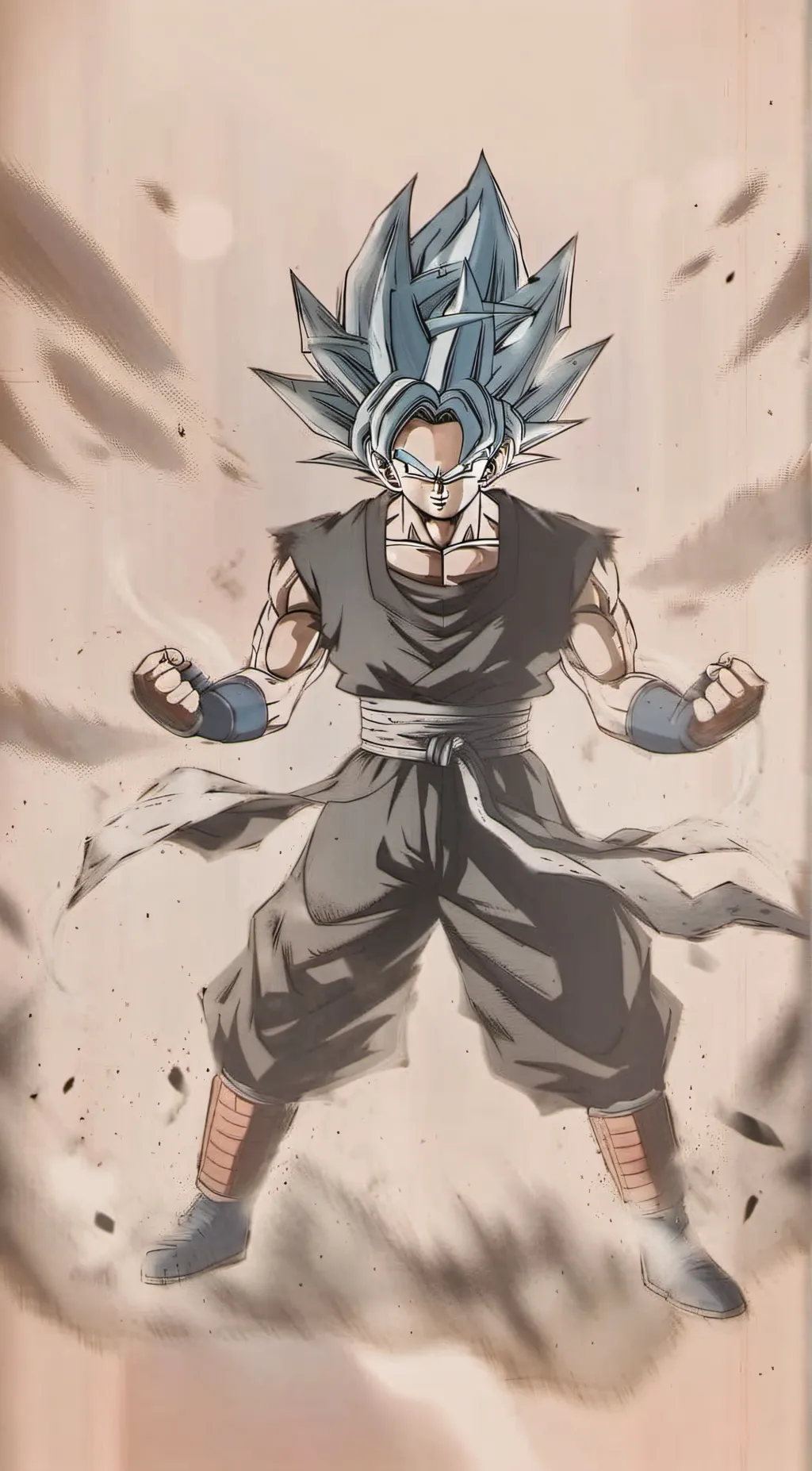 ai character: Vegito+Others background