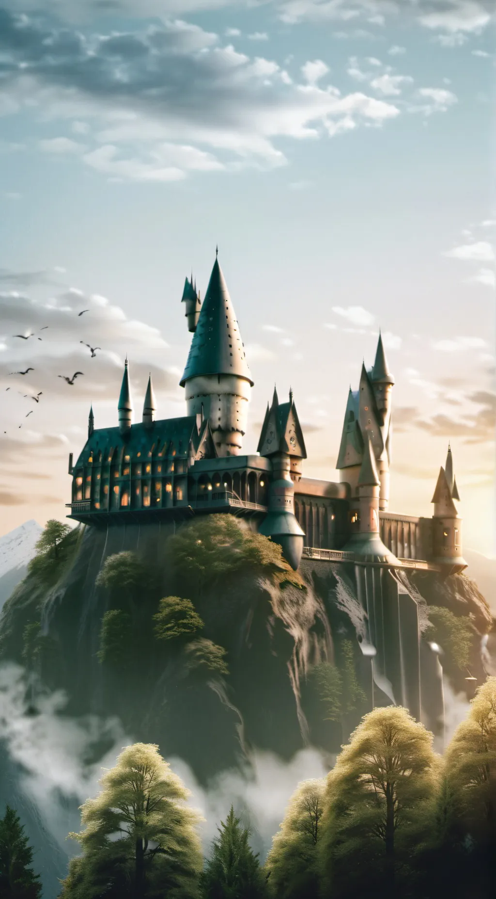 ai character: Hogwarts  background