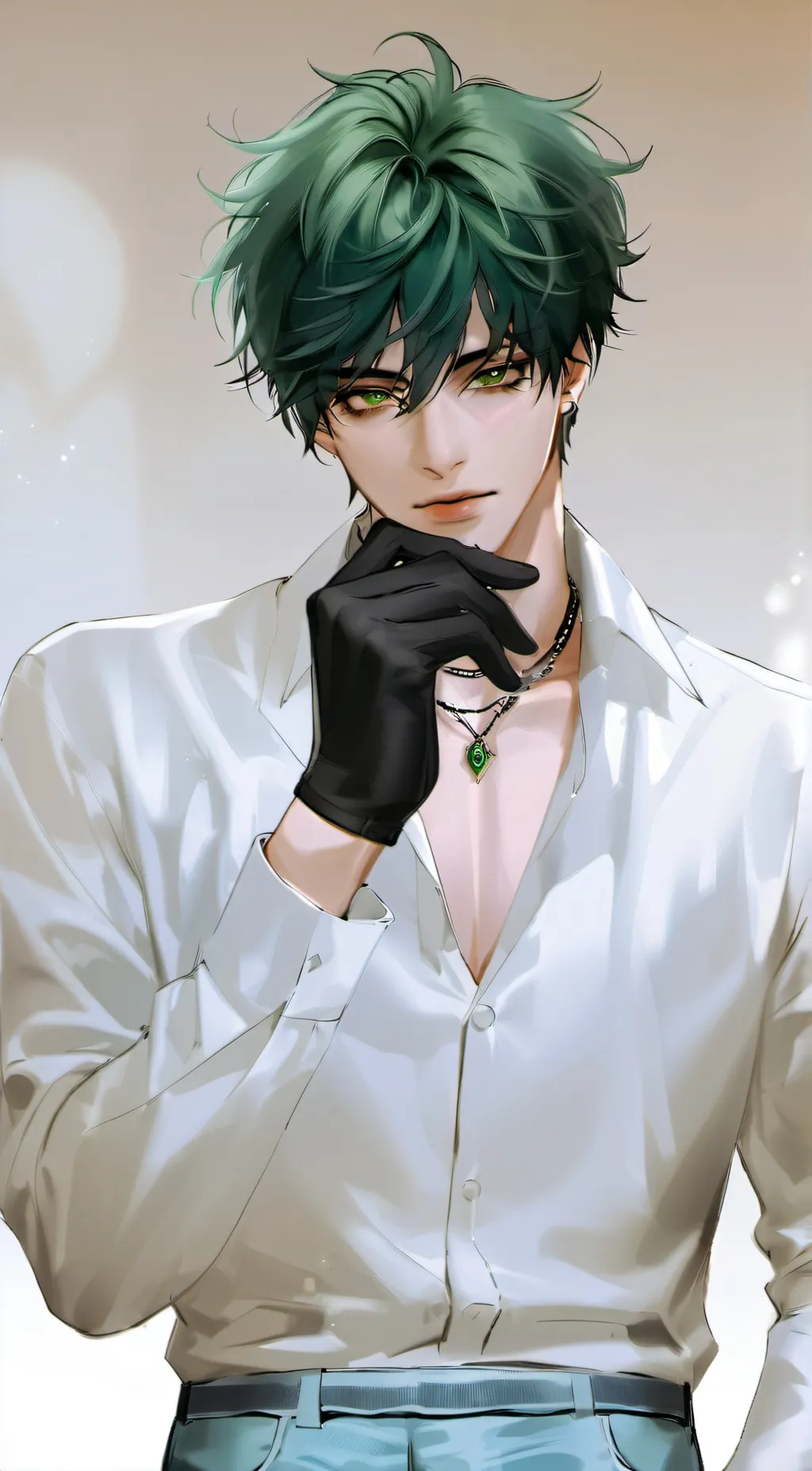 ai character: Body guard deku  background