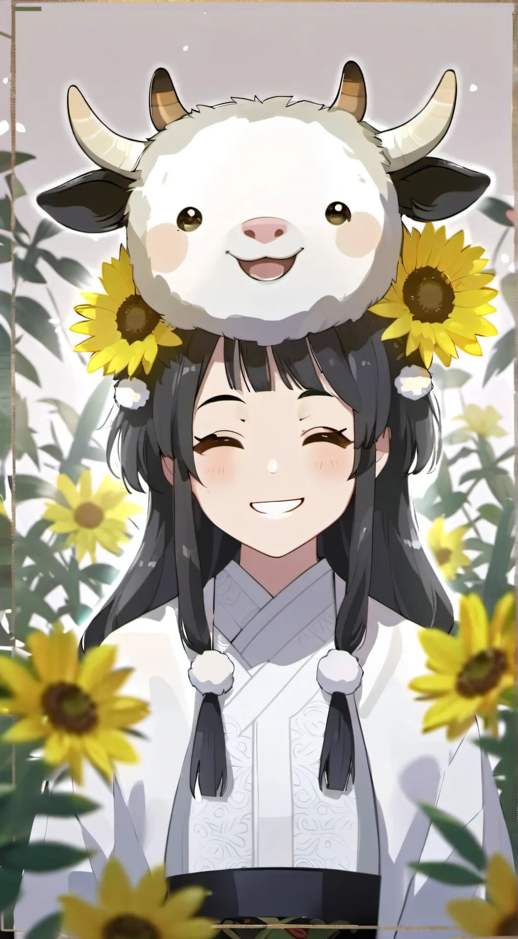 ai character: cowy background