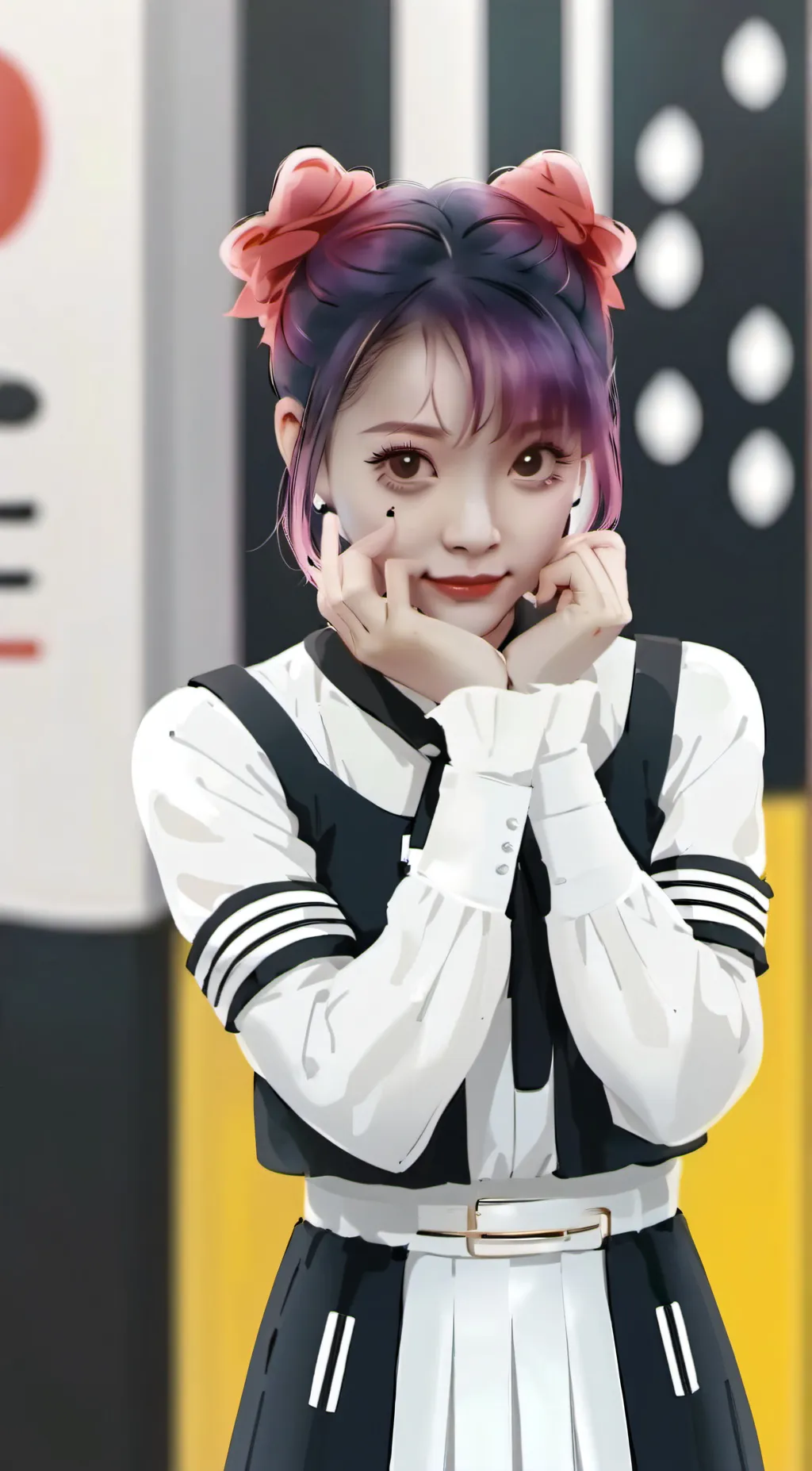 ai character: Girls office  background