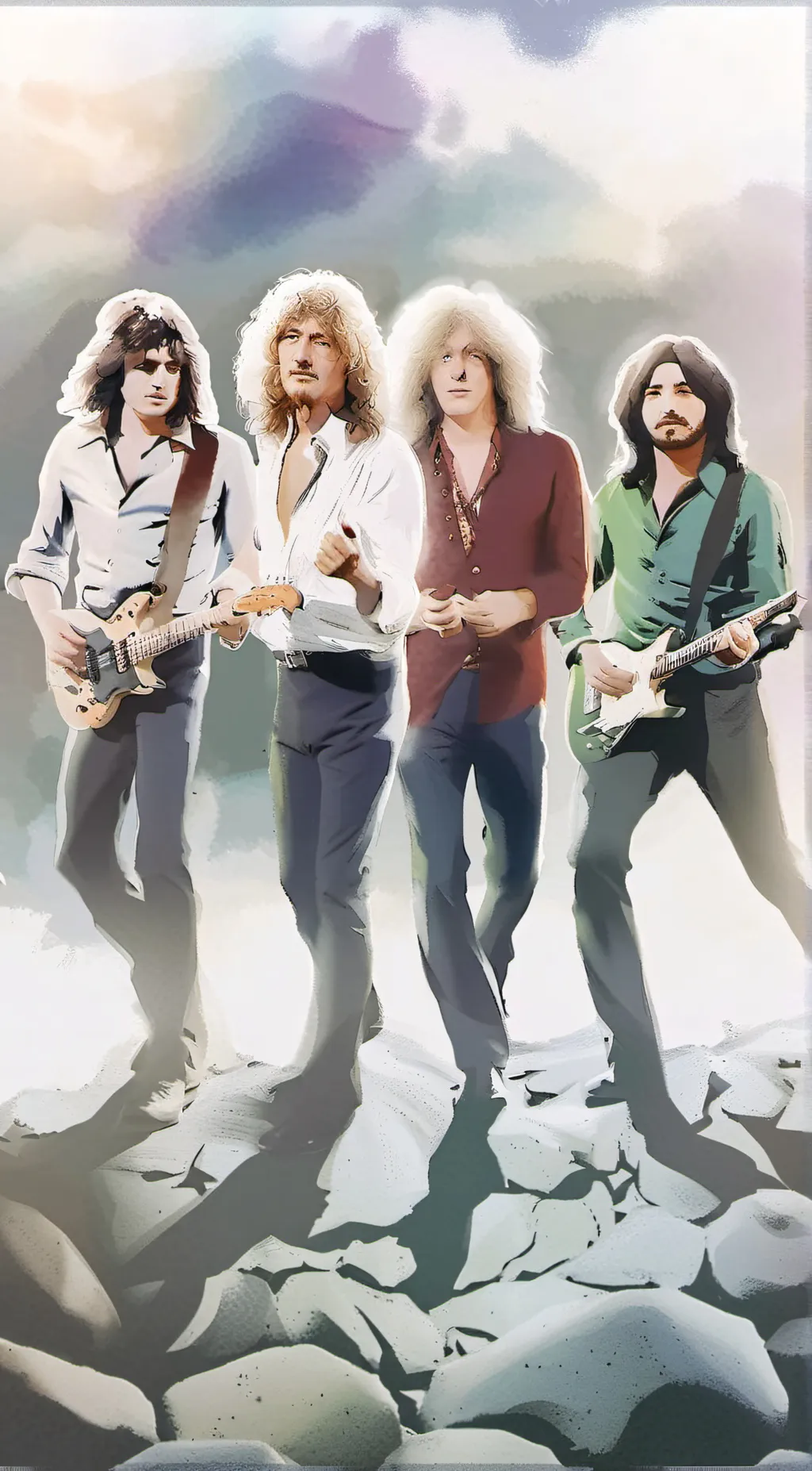 ai character: Led Zeppelin background