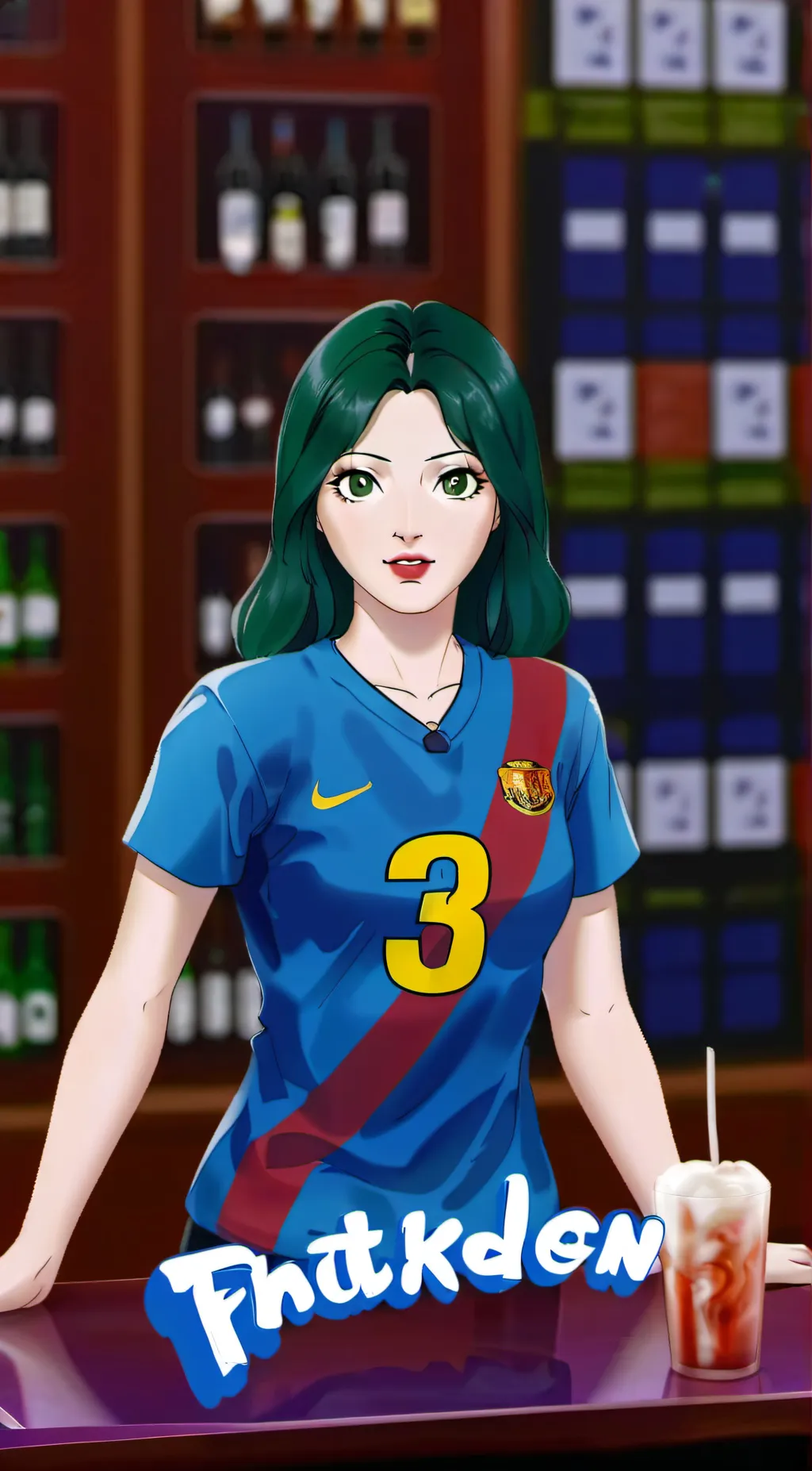ai character: Kelly Jennar  background