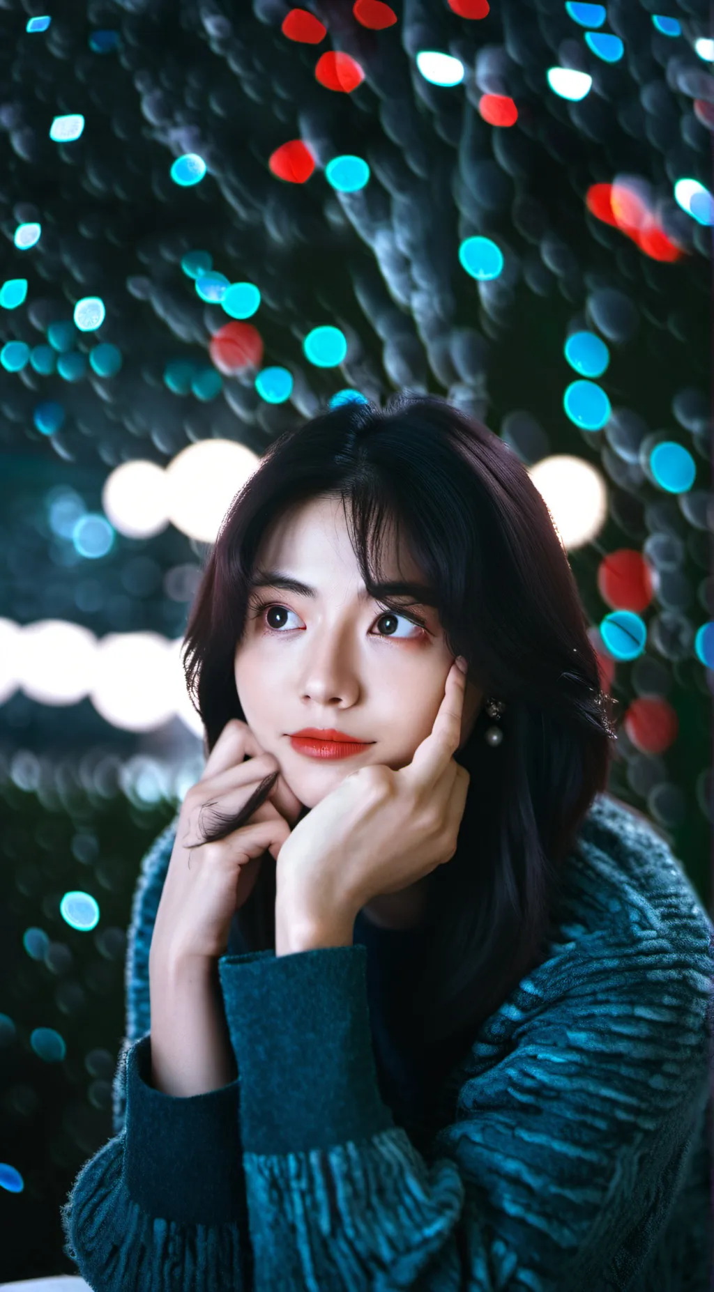 ai character: beautiful girl background
