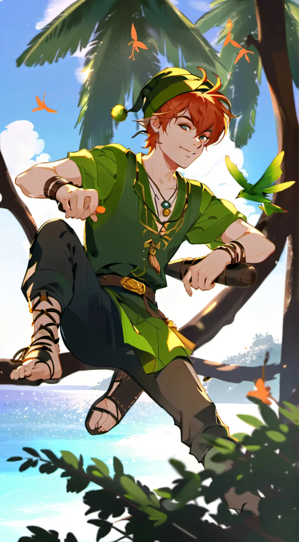 ai character: Peter Pan background