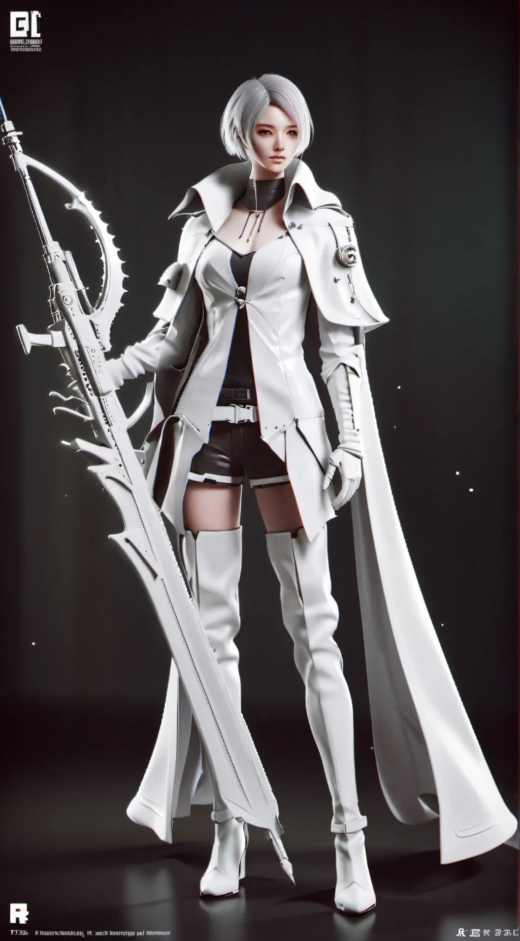 ai character: white background