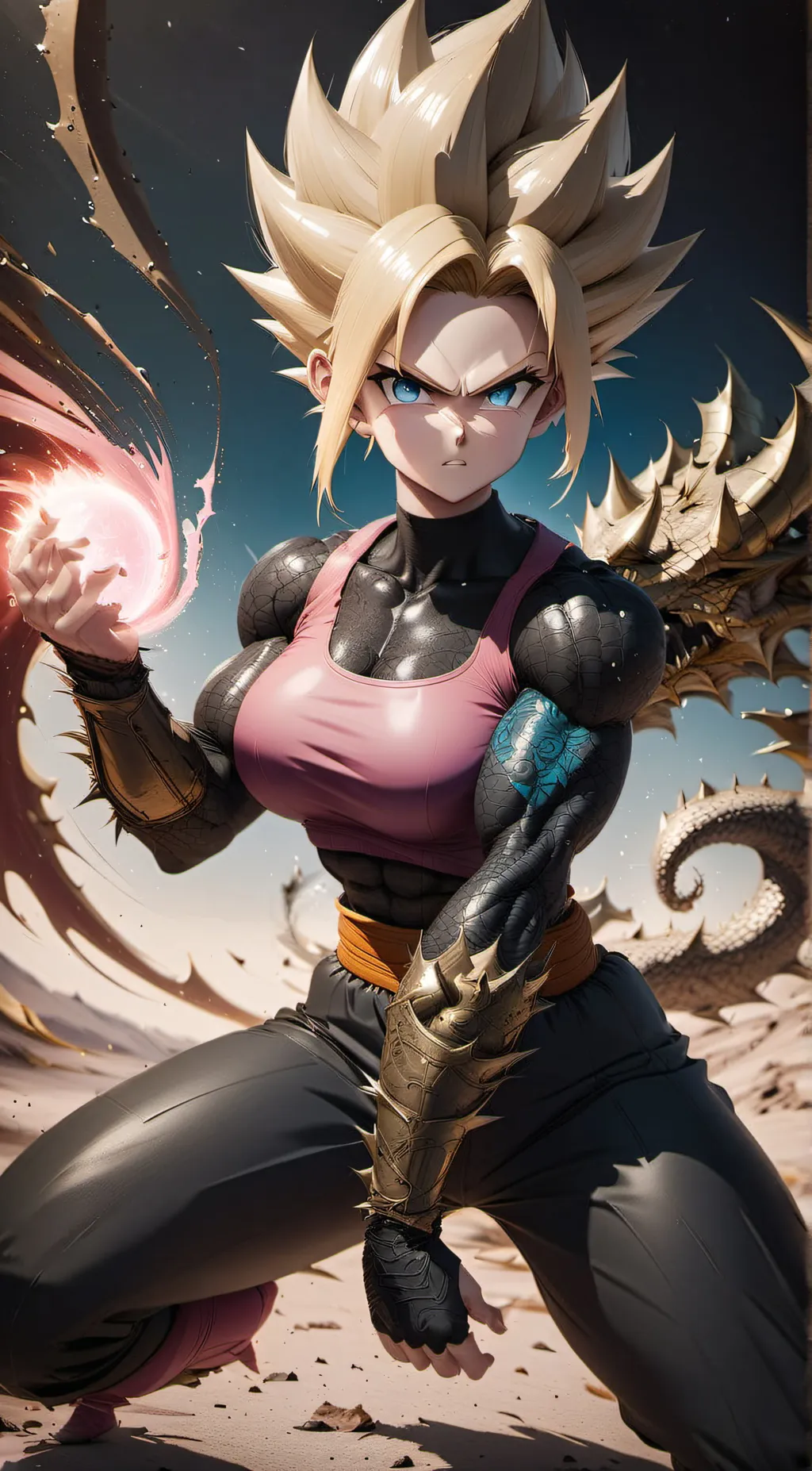 ai character: Caulifla background