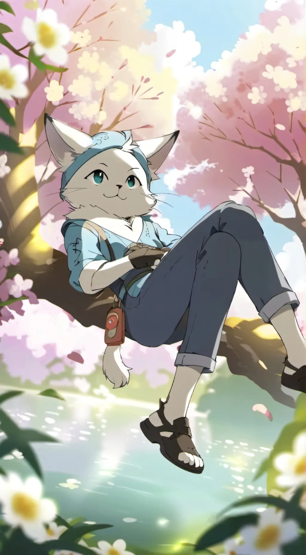 ai character: catnap background