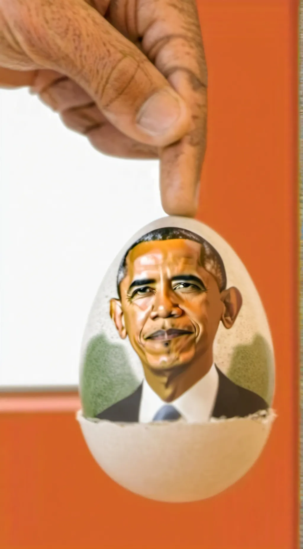 ai character: obama egg background