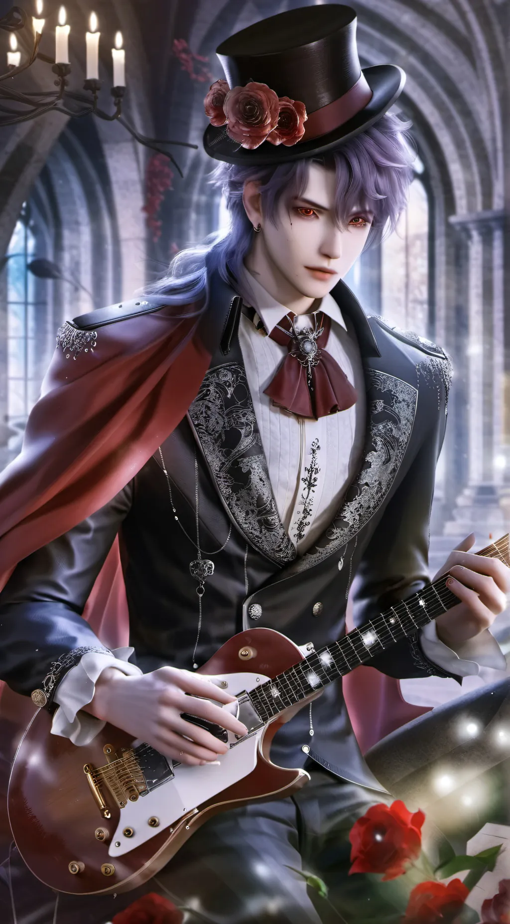 ai character: James Andrew  background