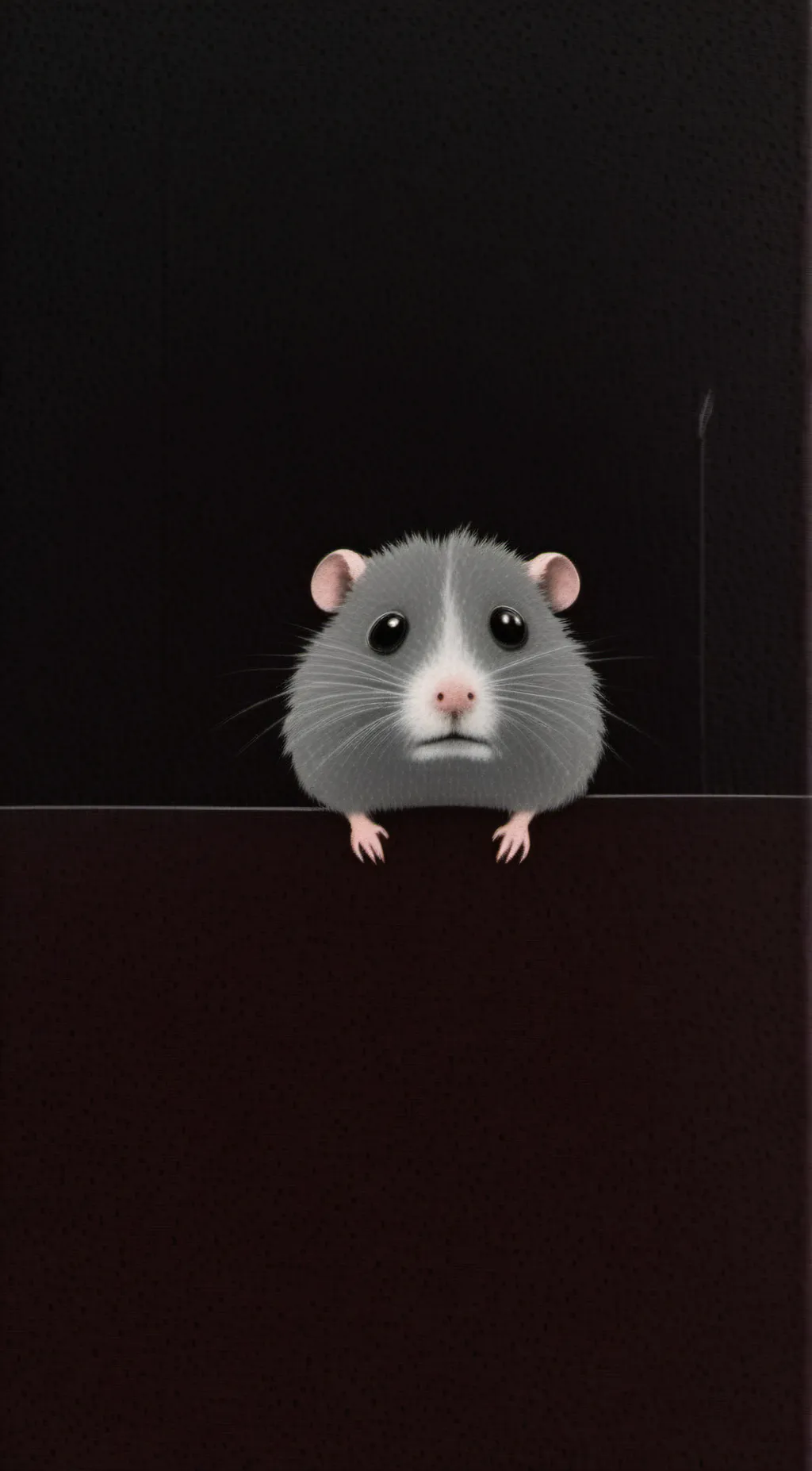 ai character: sad hamster background