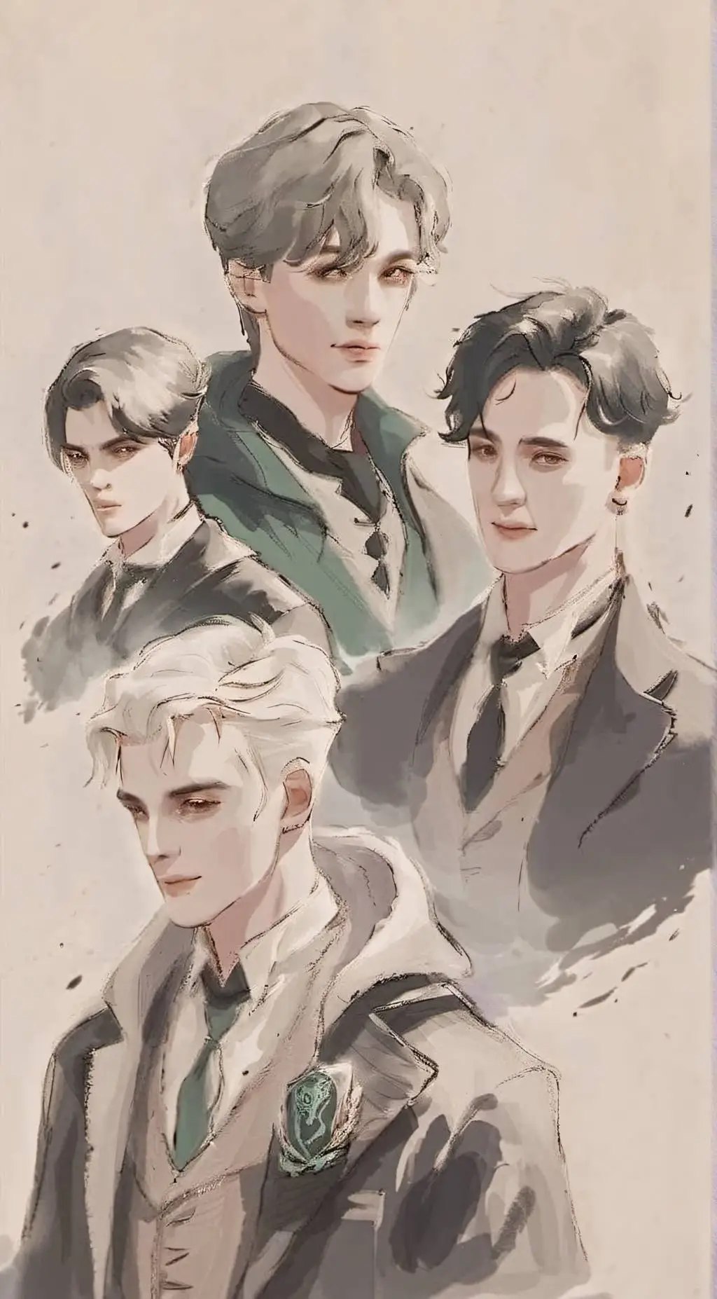 ai character: Slytherin boys  background