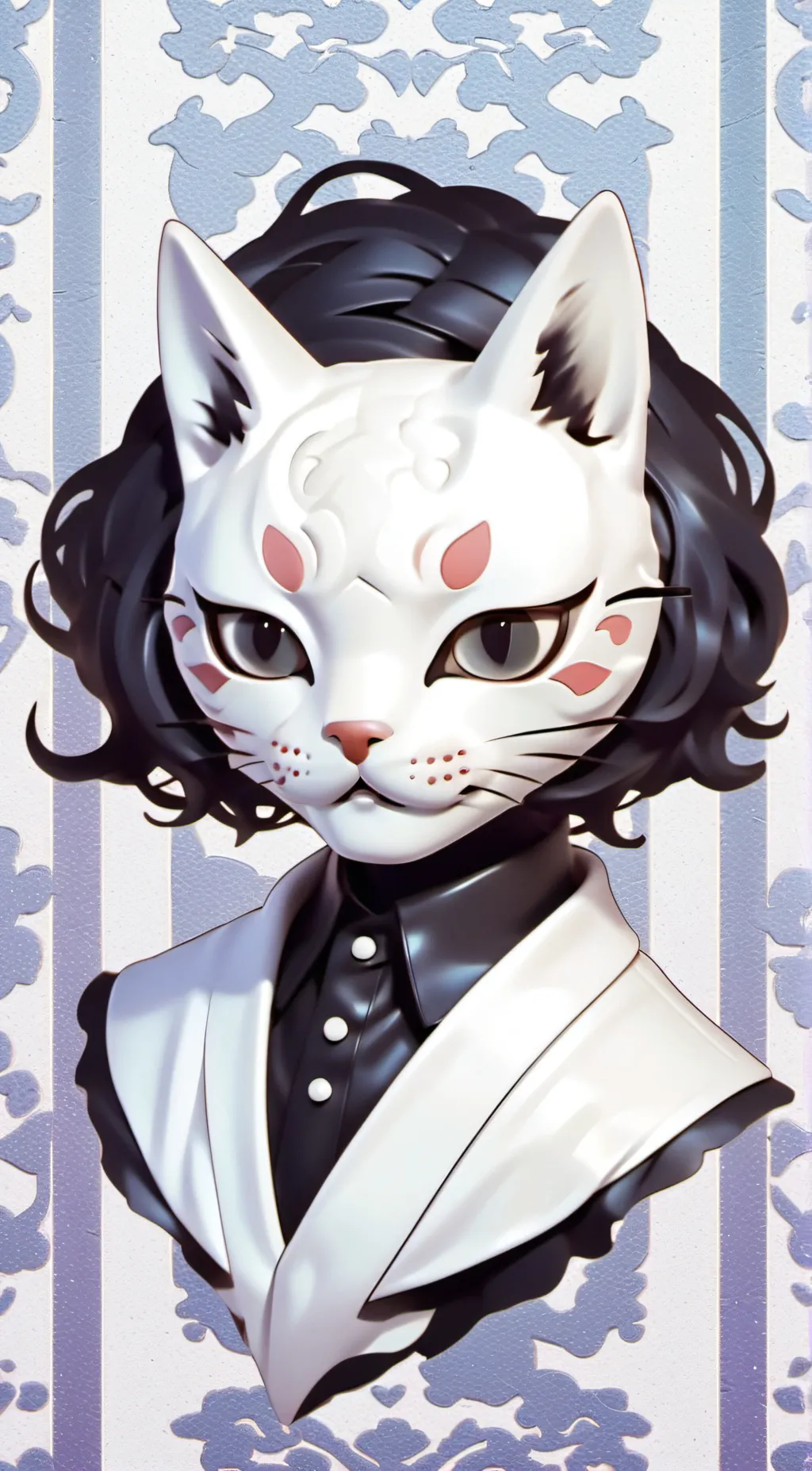 ai character: cat mask background
