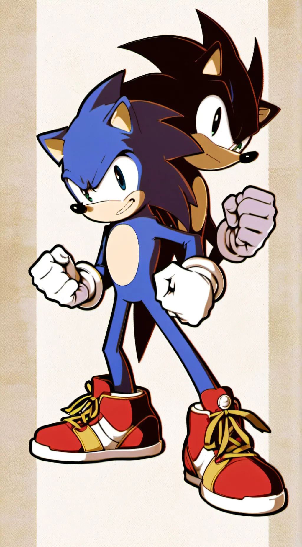 ai character: Sonic and Shadow background