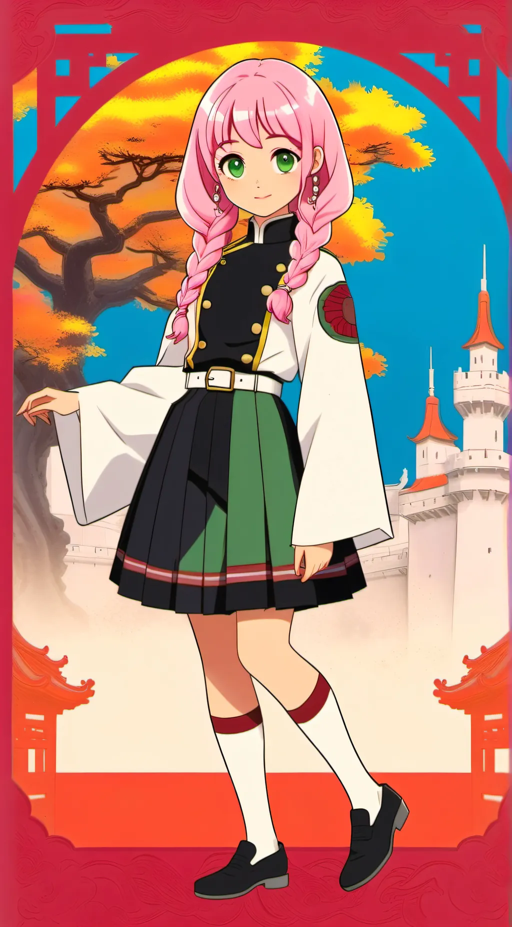 ai character: Mitsuri  background