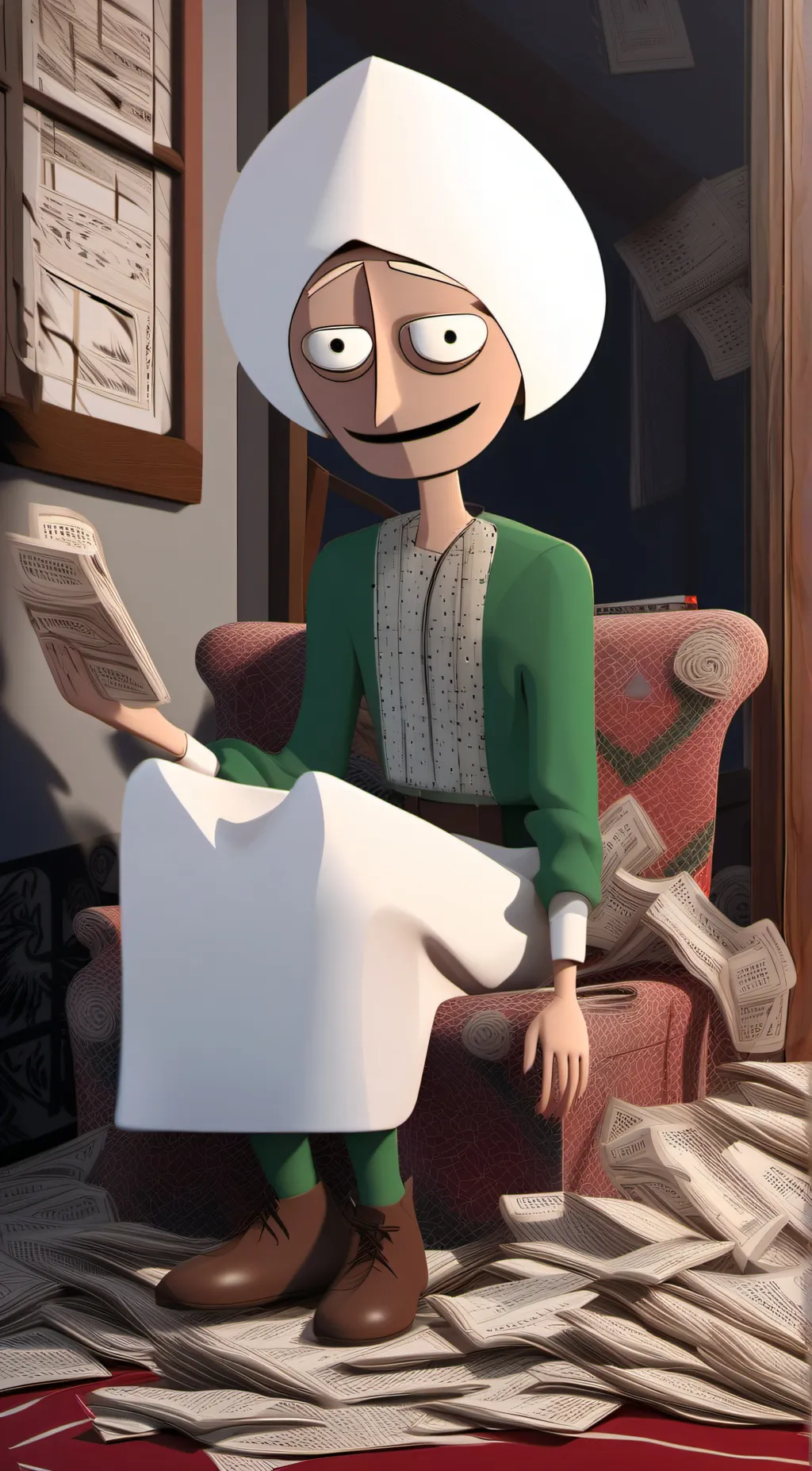 ai character: baldi  background