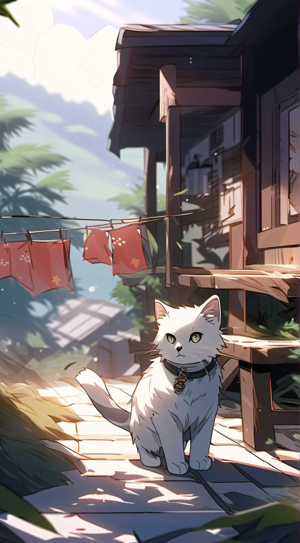 ai character: Cat meme background